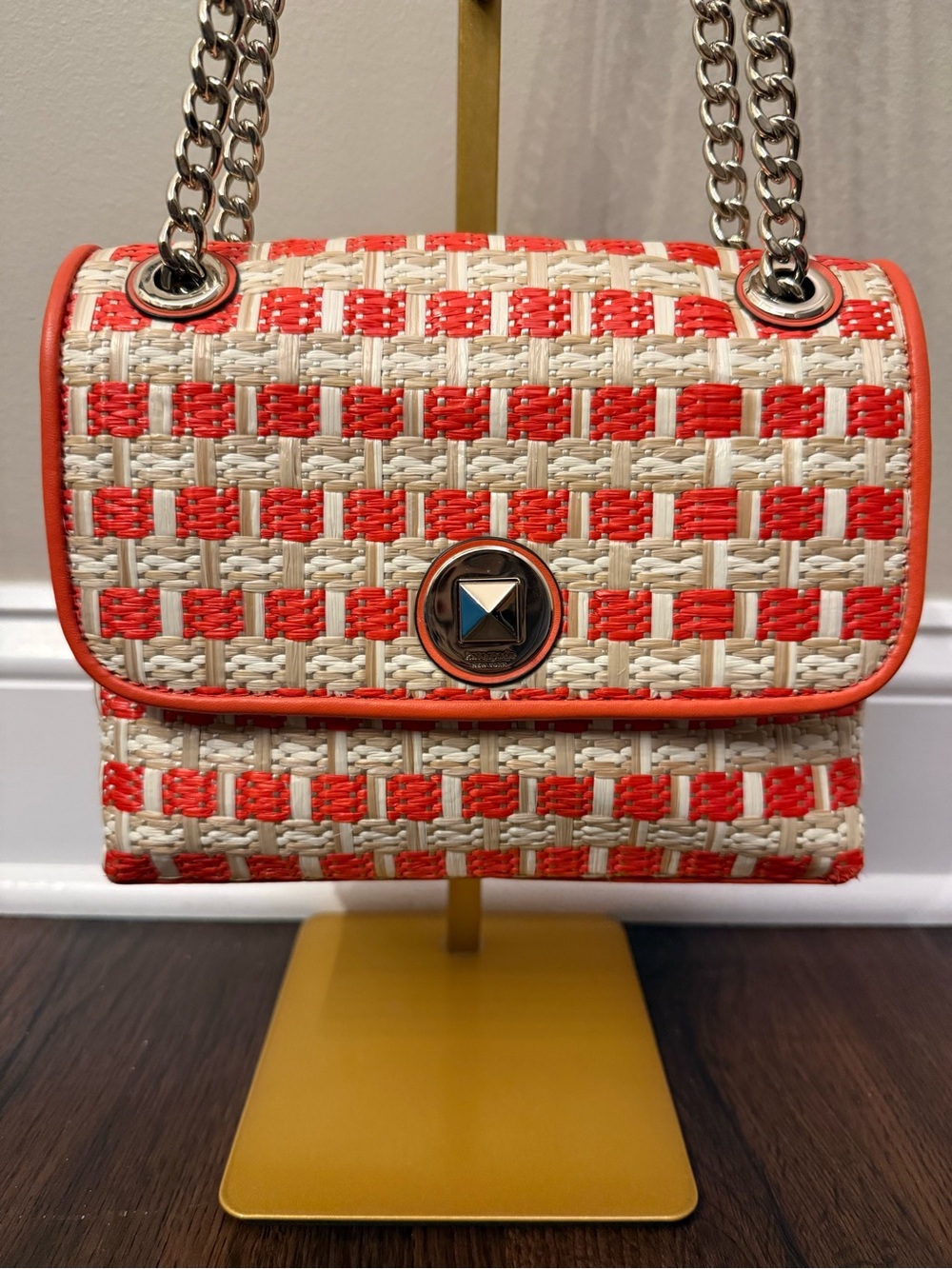 🌟 Kate Spade New York Natalia Straw Flap Shoulder Bag 🌟 - Picture 3 of 14